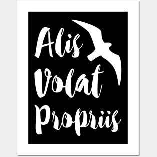 Alis Volat Propriis - She Flies With Her Own Wings Posters and Art